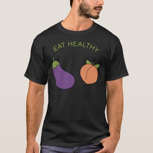 Kopieren von Eggplant und Peach-T - Shirt (Vorderseite)