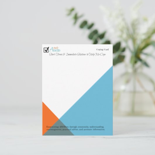 Kopierkarte für ADHD (Stehend Vorderseite)
