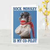 Kopilot-Affegrußkarte Karte (Gelbe Blume)