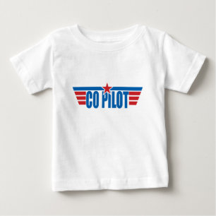 Kopilot Wings Abzeichen - Luftfahrt Baby T-shirt