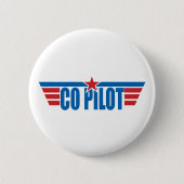 Kopilot Wings Abzeichen - Luftfahrt Button (Vorderseite)