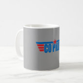 Kopilot Wings Abzeichen - Luftfahrt Kaffeetasse (Vorderseite Links)