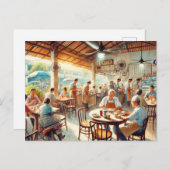 Kopitiam in Penang Postkarte (Vorne/Hinten)