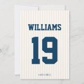 KOPPELN ALLE STAR BASEBALL BABY SHOWING INVITATION EINLADUNG (Rückseite)