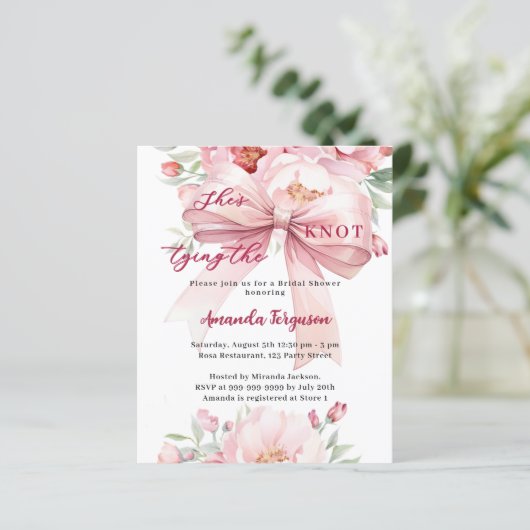 Kopplung der Knoten rosa Bugbrust Bridal Dusche Ei (Stehend Vorderseite)