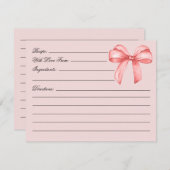 Kopplung des knochenrosa Bug-Brautparty Rezept Begleitkarte (Vorne/Hinten)