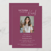 Kopplung des Knoten Foto Junggeselinnen-Abschied E Einladung (Vorne/Hinten)