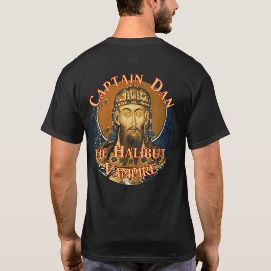KOPTAIN DAN'S PAGAN FISCHEREIZEICHEN T-Shirt (Rückseite)