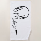 Koptelefoon voor muziek app, radio of mp3 luiteren strandtuch (Vorderseite)