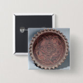 Koptische Schale, gemalte Terrakotta mit Button (Vorne & Hinten)