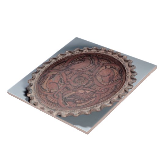 Koptische Schale, gemalte Terrakotta mit Fliese (Seite)