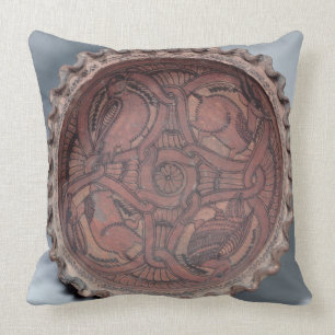 Koptische Schale, gemalte Terrakotta mit Kissen