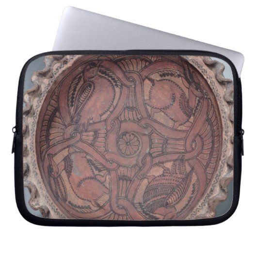 Koptische Schale, gemalte Terrakotta mit Laptopschutzhülle (Vorderseite)