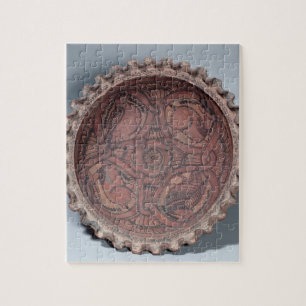 Koptische Schale, gemalte Terrakotta mit Puzzle