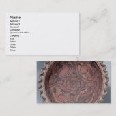 Koptische Schale, gemalte Terrakotta mit Visitenkarte (Vorne/Hinten)