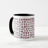 koptisches Alphabet Tasse (Vorderseite Links)