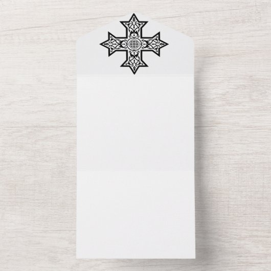 koptisches Kreuz All In One Einladung (Innen Boden)