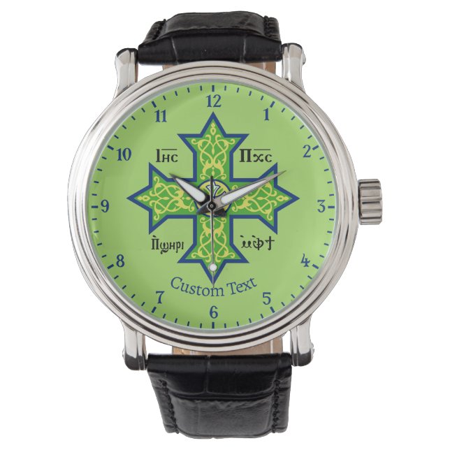 Koptisches Kreuz Armbanduhr (Vorderseite)