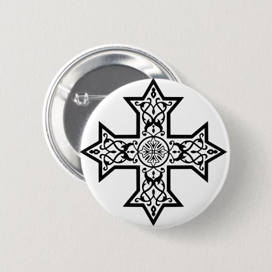 koptisches Kreuz Button (Vorne & Hinten)