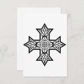 koptisches Kreuz Dankeskarte (Vorne/Hinten)