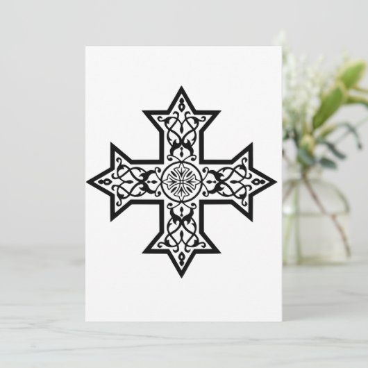koptisches Kreuz Dankeskarte (Stehend Vorderseite)