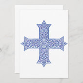koptisches Kreuz Einladung (Vorne/Hinten)