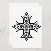 koptisches Kreuz Feiertagskarte (Vorne/Hinten)