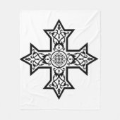 koptisches Kreuz Fleecedecke (Vorderseite)