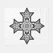 koptisches Kreuz Fleecedecke (Vorderseite (Horizontal))