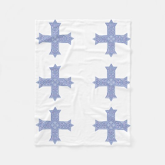 koptisches Kreuz Fleecedecke (Vorderseite)