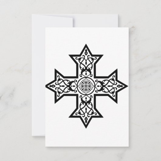 Koptisches Kreuz Heilige Karte (Vorderseite)