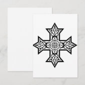 Koptisches Kreuz Heilige Karte (Vorne/Hinten)