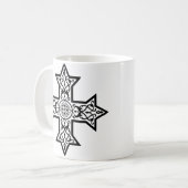 koptisches Kreuz Kaffeetasse (Vorderseite Links)