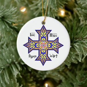 Koptisches Kreuz Keramik Ornament