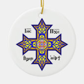 Koptisches Kreuz Keramik Ornament (Vorne)