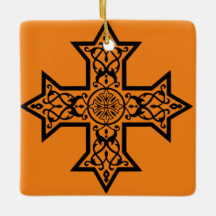 koptisches Kreuz Keramikornament