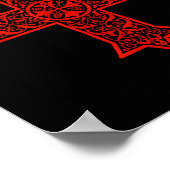 Koptisches Kreuz Koptisch-orthodoxe Kirche Östlich Poster (Ecke)