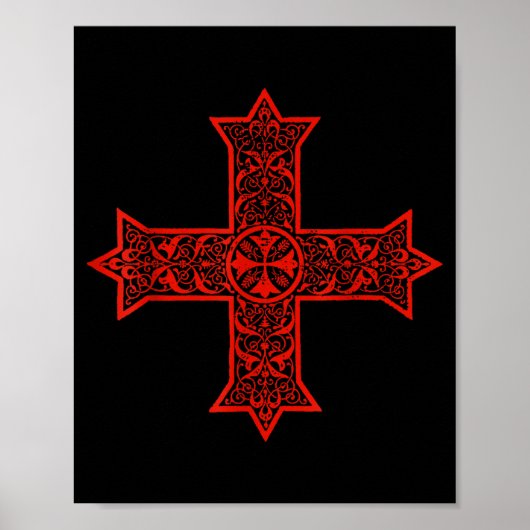 Koptisches Kreuz Koptisch-orthodoxe Kirche Östlich Poster (Vorne)