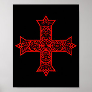 Koptisches Kreuz Koptisch-orthodoxe Kirche Östlich Poster