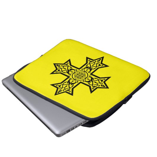 koptisches Kreuz Laptopschutzhülle (Vorne Knopf)