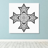 koptisches Kreuz Leinwanddruck (Insitu (Holzboden))