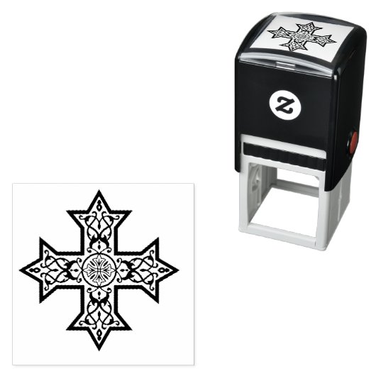 koptisches Kreuz Permastempel (Beispiel)