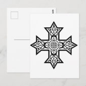 koptisches Kreuz Postkarte (Vorne/Hinten)
