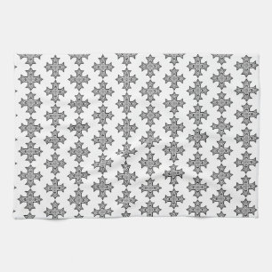 Koptisches Kreuz Premium Fine Art Geschirrtuch
