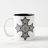 koptisches Kreuz Zweifarbige Tasse (Links)
