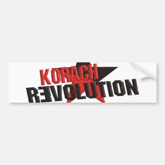 Korach-Revolution Autoaufkleber (Vorne)