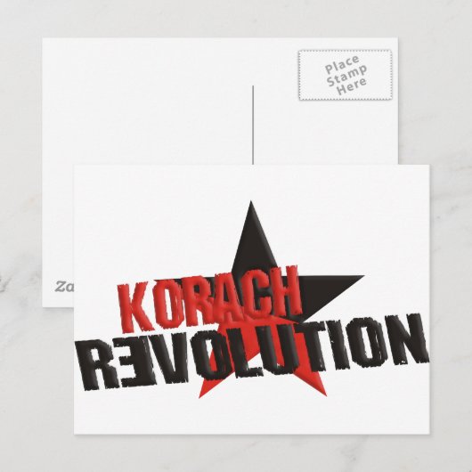 Korach-Revolution Postkarte (Vorne/Hinten)