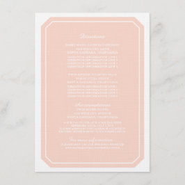 Koral Einfach elegante Informationskarte Begleitkarte