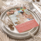 Koral Ihre Foto Typografie Hochzeit Einladungen