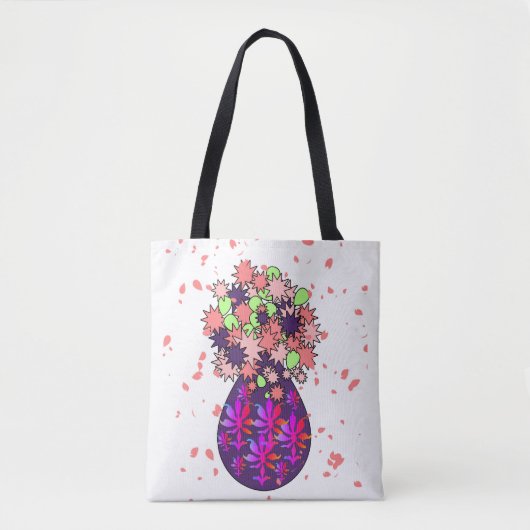 KORALE BLUME IM LILA VASTTAG TASCHE (Vorderseite)